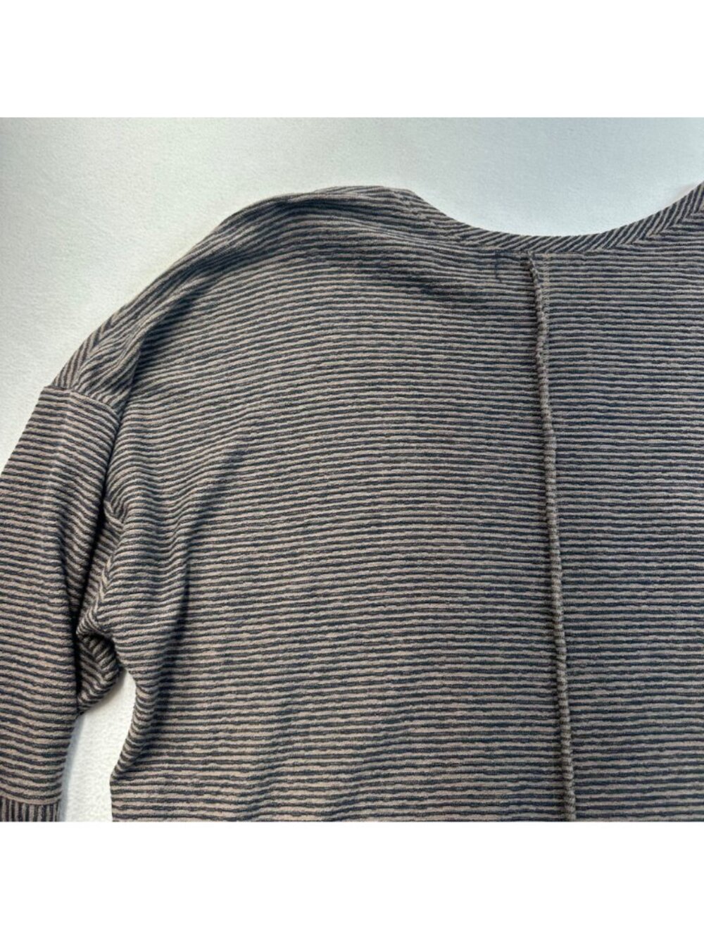 Habitat Cotton Boxy Top Womens Size XL 3/4 Sleeve Neutral Lagenlook Casual - Picture 7 of 12